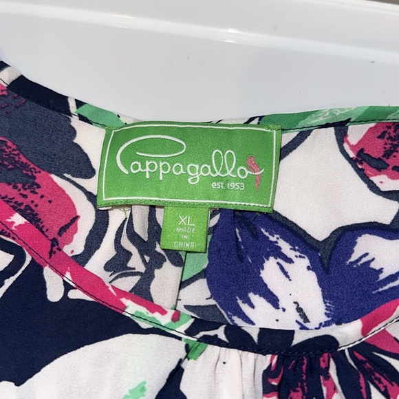 Pappagallo Spring Floral Peplum 3/4 Bell Sleeves Top size XL EUC - Picture 5 of 11